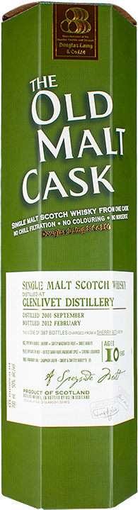 BOX Glenlivet 2001 old malt cask 10yr
