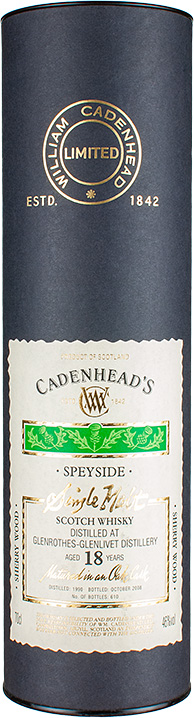 BOX Glenrothes glenlivet cadenhead 18