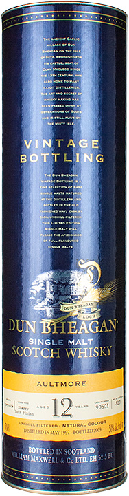 BOX aultmore dunbheagan 12yr