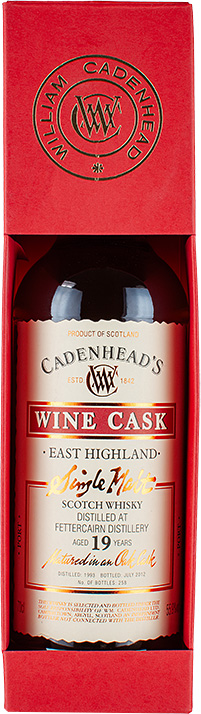 BOX fettercairn 1993 cadenhead port finish 19yr