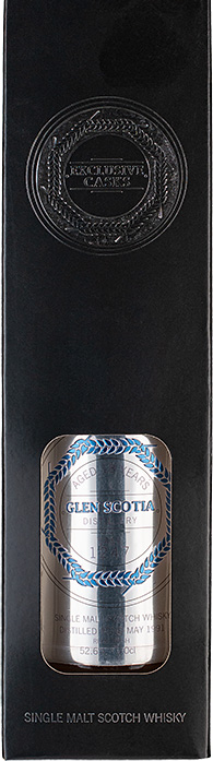 BOX glen scotia 1991 exclusive malts rum finish 18yo