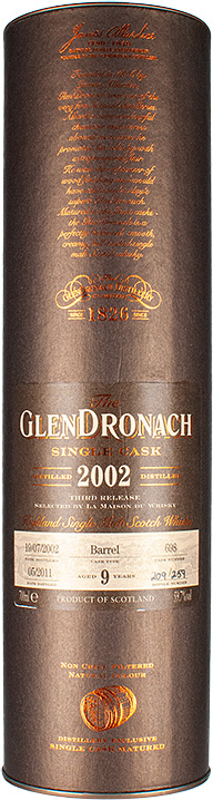 BOX glendronach 2002 lmdw 9yr